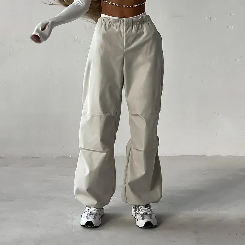 Y2k Baggy Cargo Pants Women - Streetwear Wide Leg Drawstring Joggers