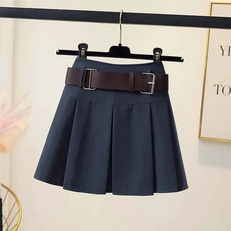 Y2K Belted Pleated Mini Skirt - Spring Fashion for Women