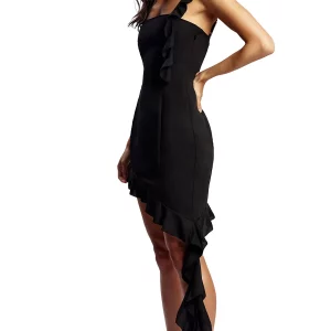 Y2K Black Satin Camisole Dress - Elegant Sleeveless Slip for Summer Parties