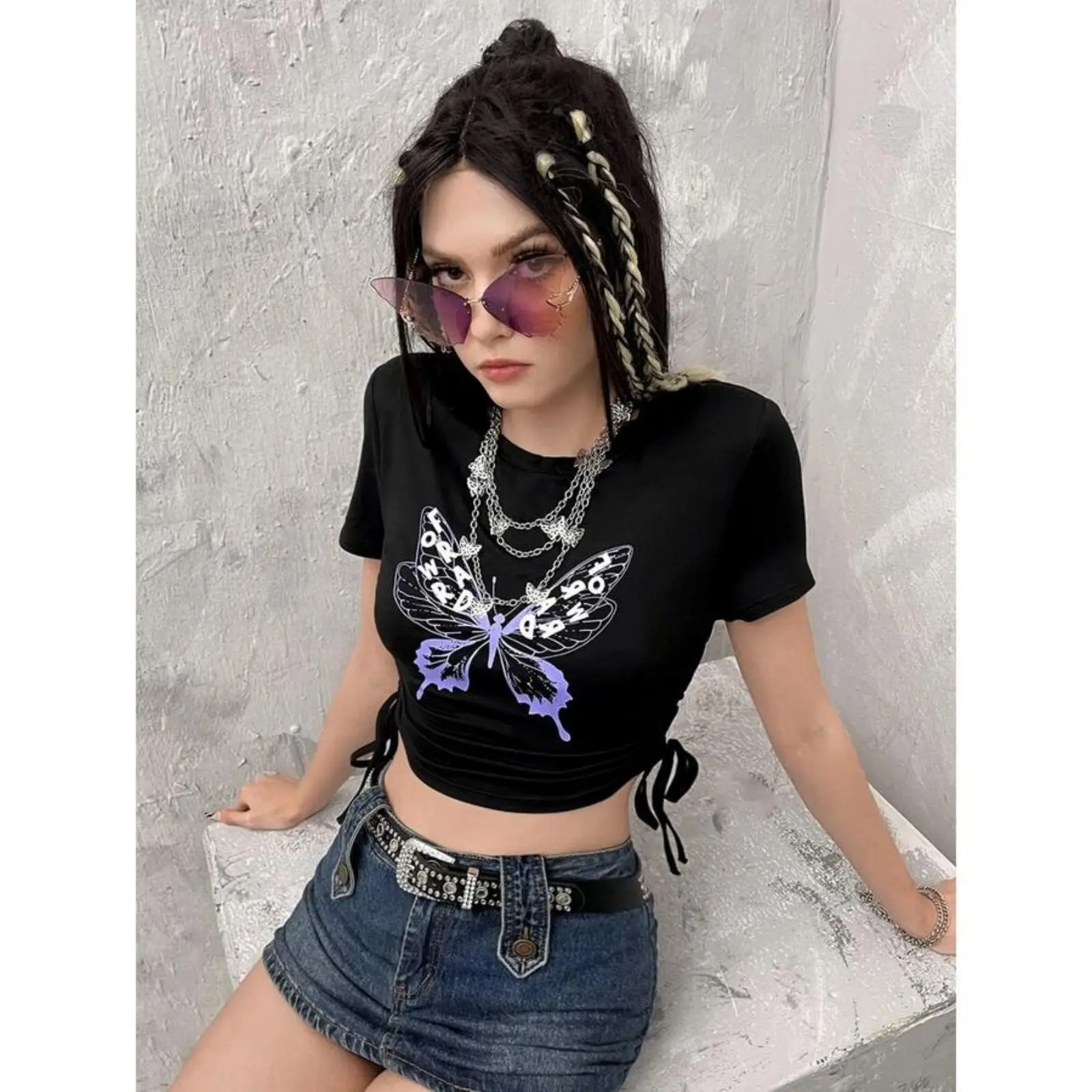 Y2K Cartoon Print Casual Short T-Shirt