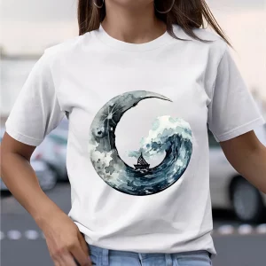 Y2K Cartoon Print Round Neck Casual T-Shirt