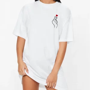 Y2K Claw & Letter Print Graphic Tee Dress