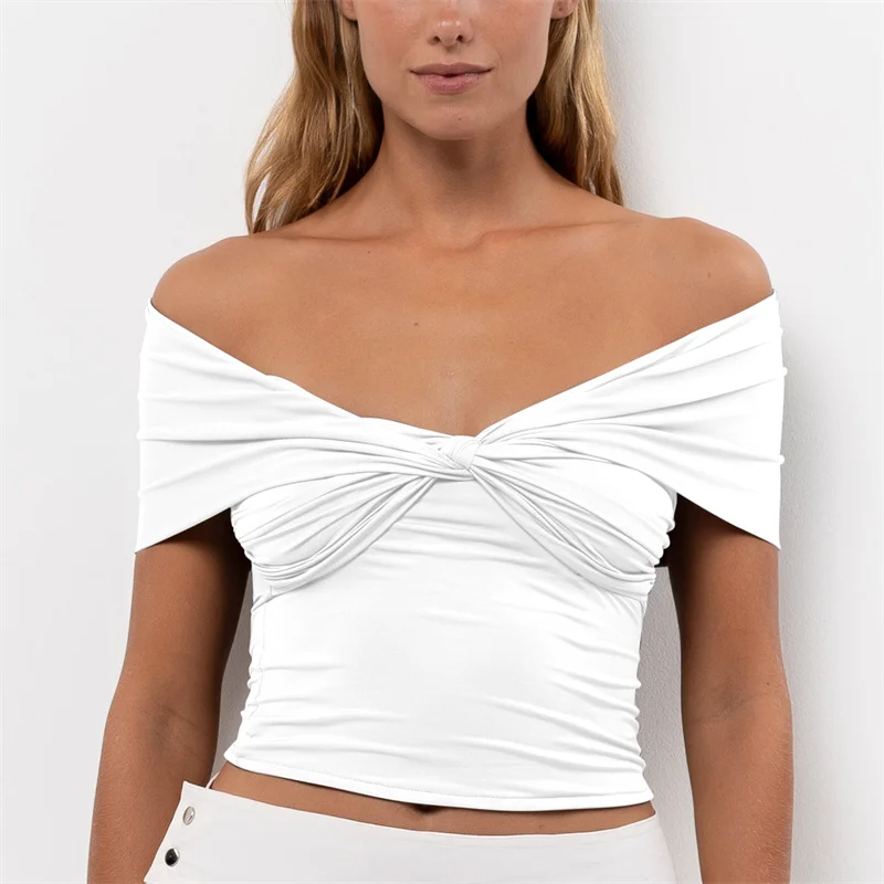 Y2K Crop Top: Summer Casual V-Neck Sleeveless Knot Front Shirt