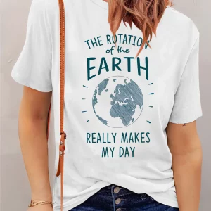 Y2K Earth Rotation Graphic T-Shirt