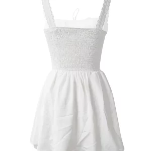 Y2K Fairy Flowy Dress: Sleeveless Tie-up Front A-line Party Dress