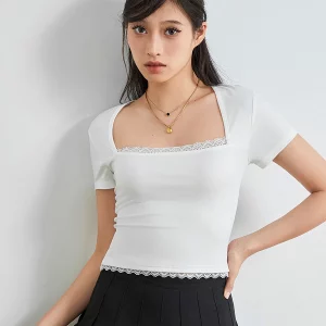 Y2K Fairycore Lace Trim Bandeau Crop Top - Street Casual Summer Fashion