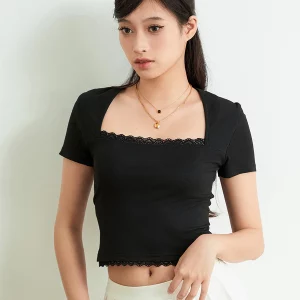 Y2K Fairycore Lace Trim Bandeau Crop Top - Street Casual Summer Fashion