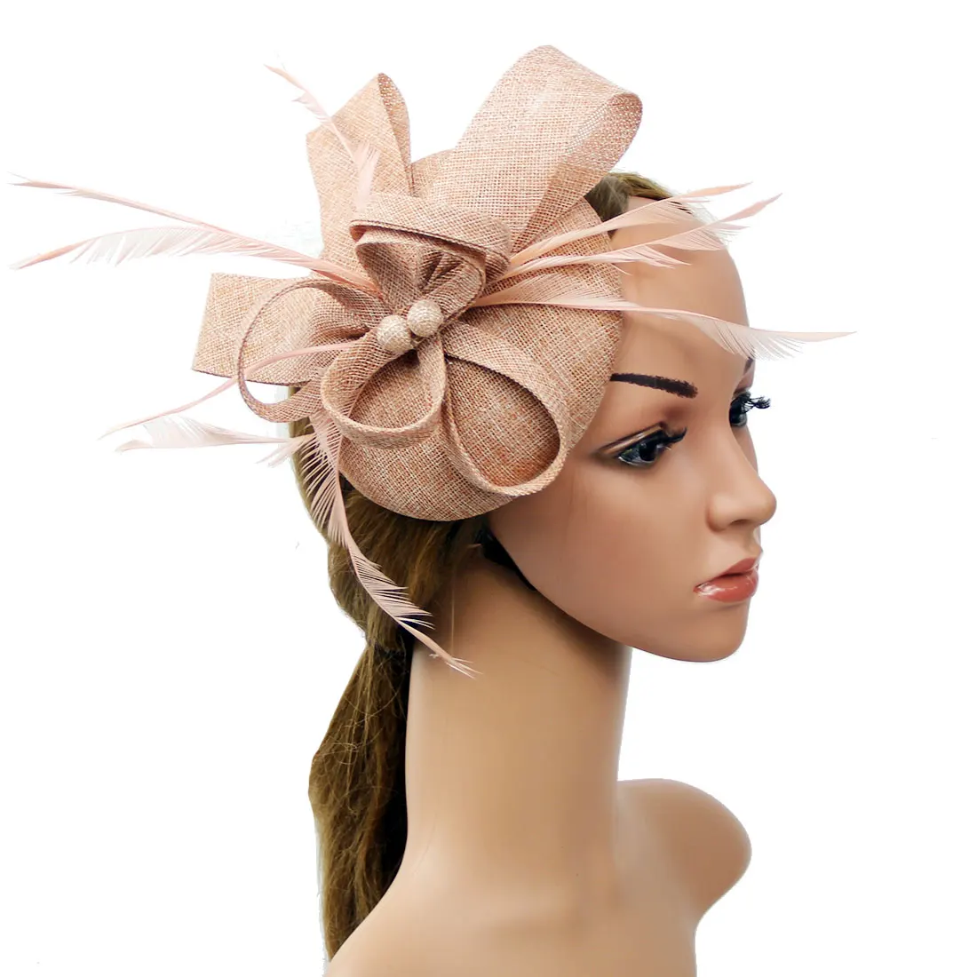 Y2K Fashion Flower Mesh Fascinator Headband for Women - Elegant Dual-Use Cocktail Tea Party Hair