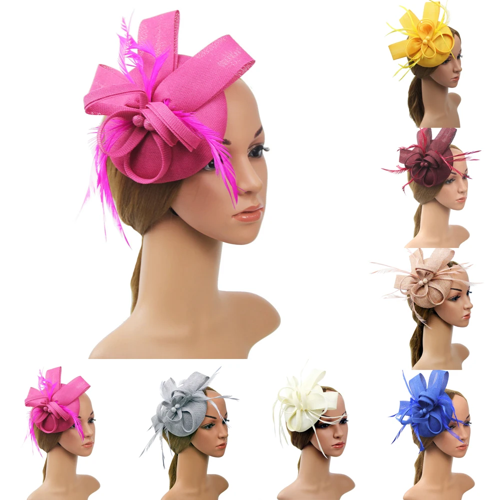 Y2K Fashion Flower Mesh Fascinator Headband for Women - Elegant Dual-Use Cocktail Tea Party Hair