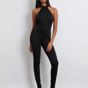 Y2K Fashion Halter Jumpsuit: Solid Color Sexy Slim Fit Romper