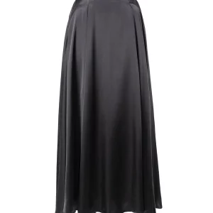 Y2K Fashion High Waist Satin Maxi Skirt - Elegant A-Line Style