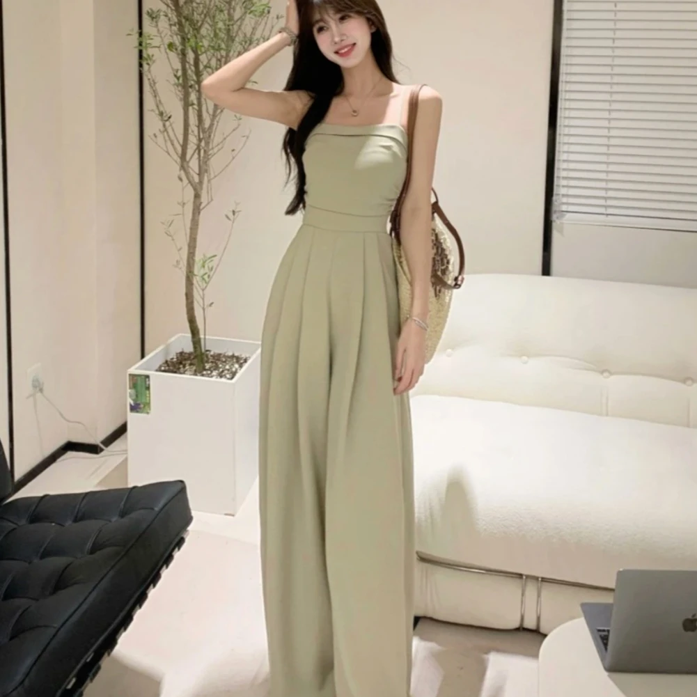 Y2K Fashion High-Waist Wide Leg Jumpsuit - Women's Summer Outfit