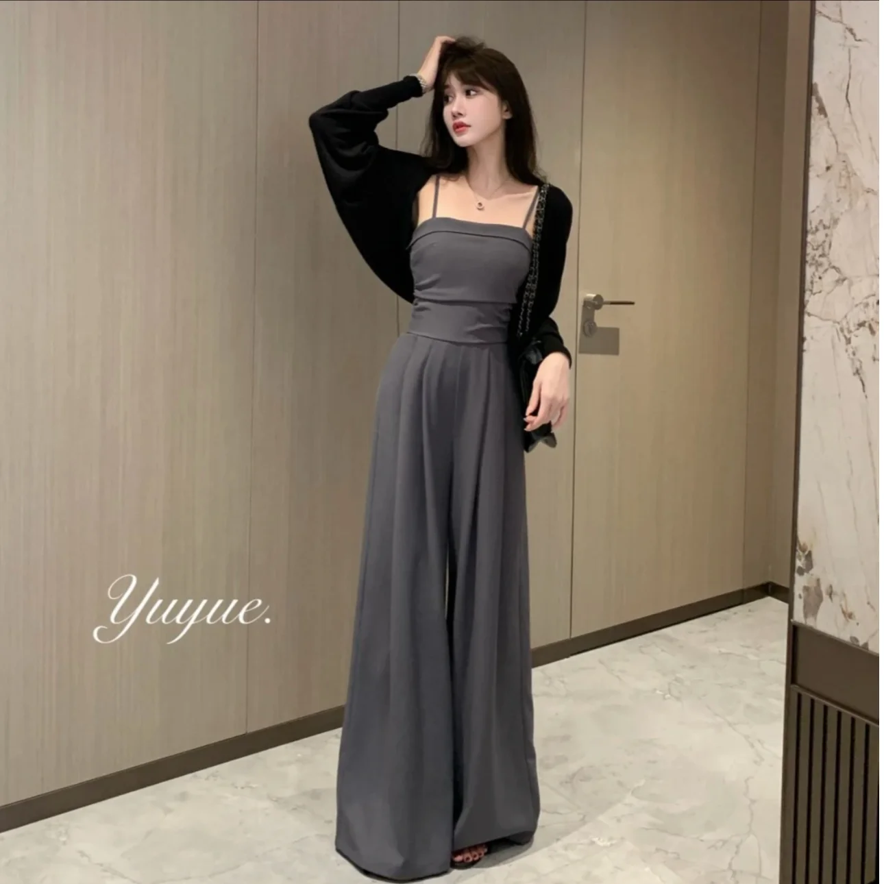 Y2K Fashion High-Waist Wide Leg Jumpsuit - Women's Summer Outfit