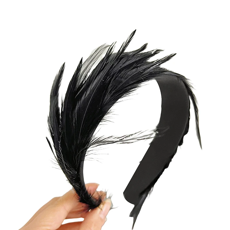 Y2K Feather Hair Hoop: Colorful Fashion Headband for Women