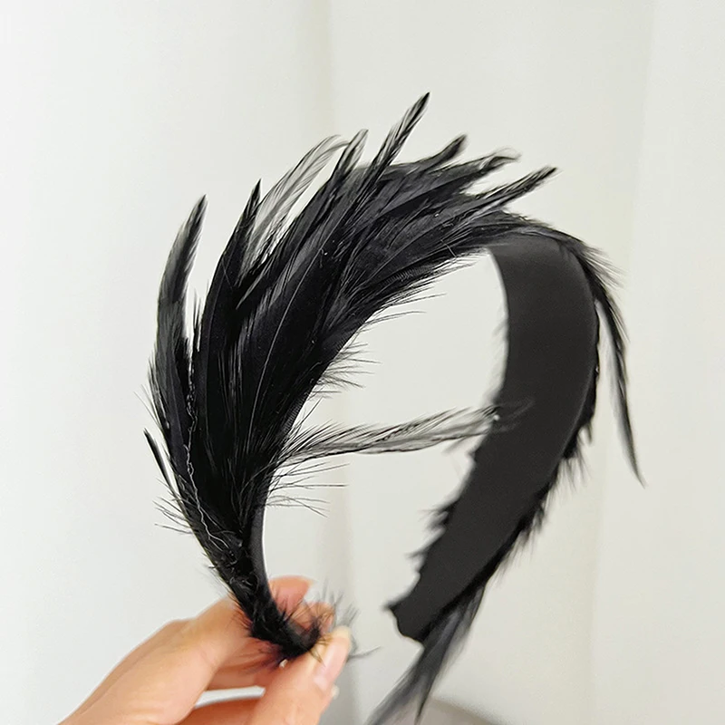 Y2K Feather Hair Hoop: Colorful Fashion Headband for Women