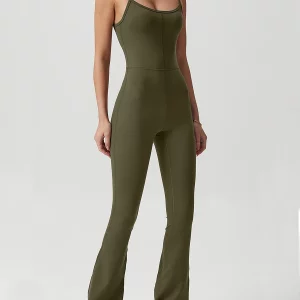 Y2K Flare Jumpsuit: Backless Romper for Summer Streetwear