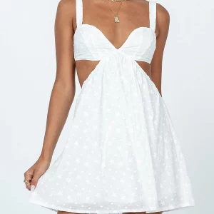 Y2K Floral Cutout High Waist A-line Mini Slip Dress