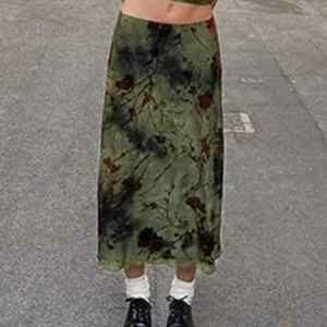 Y2K Floral Midi Skirts - Grunge Fairycore Vintage Pleated Bottoms