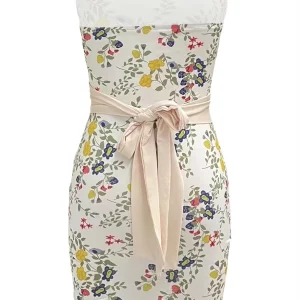 Y2K Floral Print Strapless Bodycon Mini Dress - Summer Clubwear