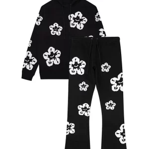 Y2K Foam Kapok Hoodie Pants Set - Unisex Cotton Tracksuit for Couples