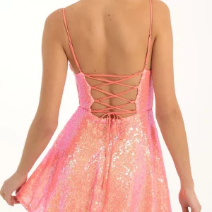 Y2K Glitter Sparkle Mini Dress - Backless Square Neck Bodycon