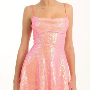 Y2K Glitter Sparkle Mini Dress - Backless Square Neck Bodycon