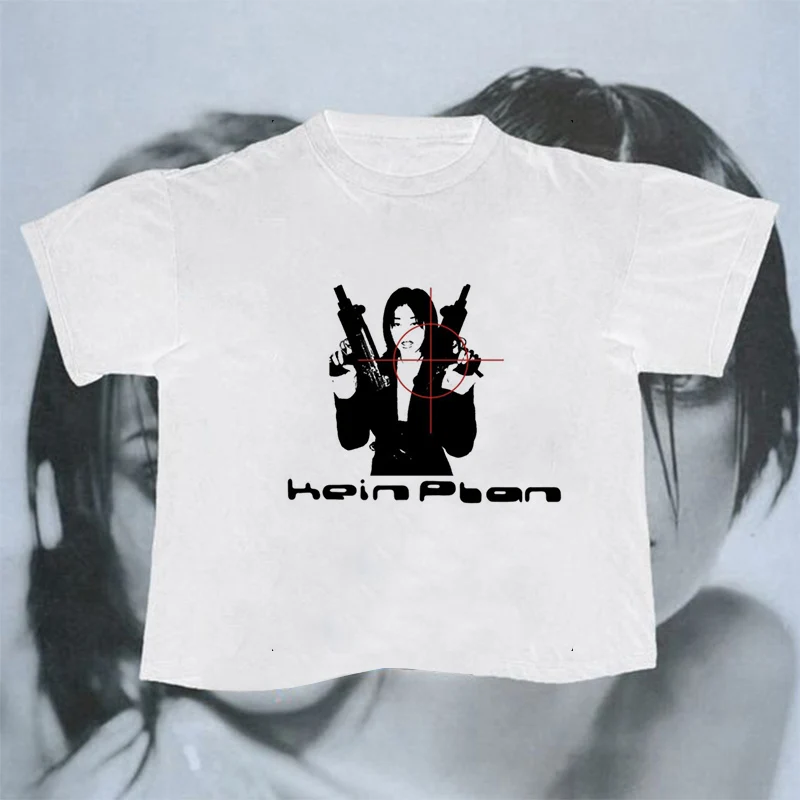 Y2K Gothic Letter T-shirt: Vintage Punk Grunge Crop Top