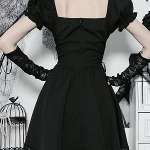 Y2K Gothic Princess Lace-Up Corset Dress - Vintage Streetwear Partywear Lolita Style