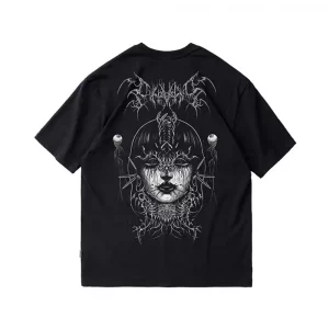 Y2K Gothic Punk Priest Short-Sleeve Tee - EKHLAS Tattoo Artist