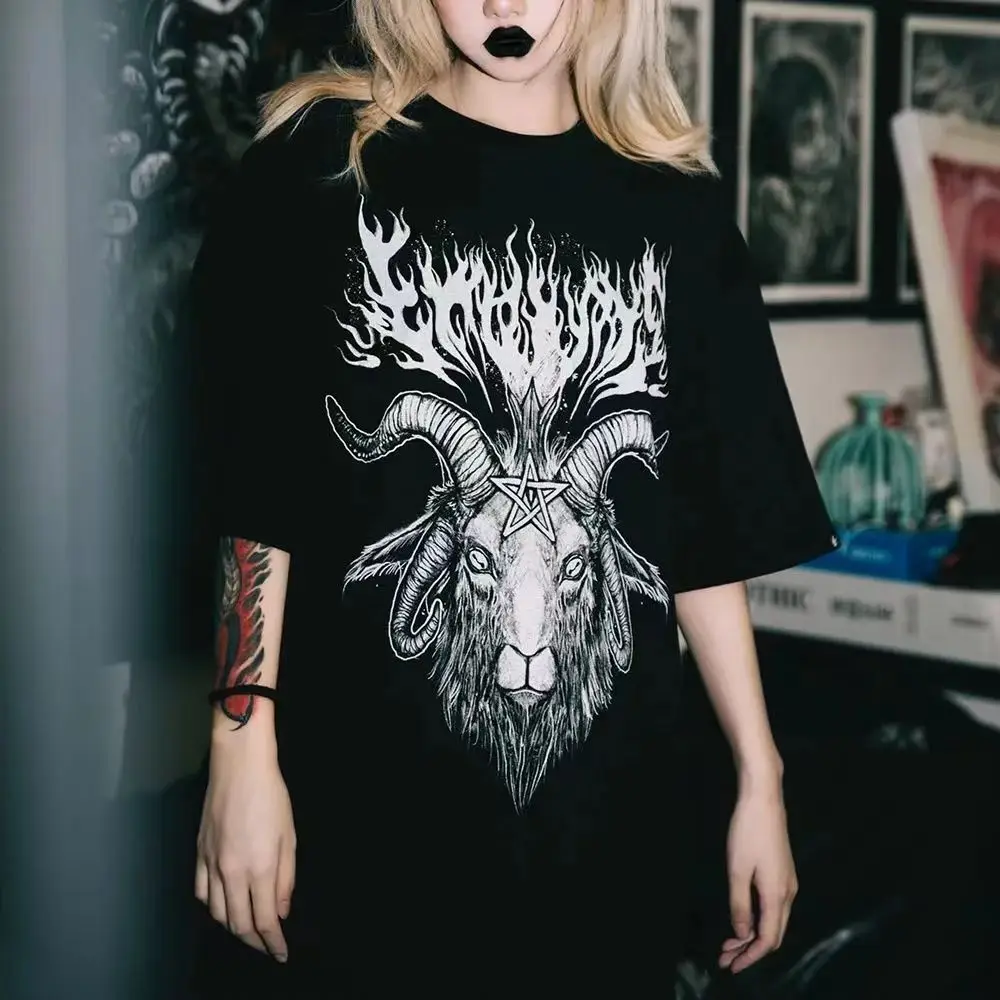 Y2K Gothic Rock Loose Short-Sleeve T-Shirt