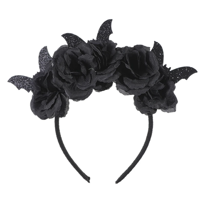 Y2K Gothic Rose Headband - Witch Aesthetic Hair Accessory