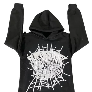 Y2K Gothic Spider Web Print Hoodie & Pants Set - Unisex Hip Hop Punk Outfit