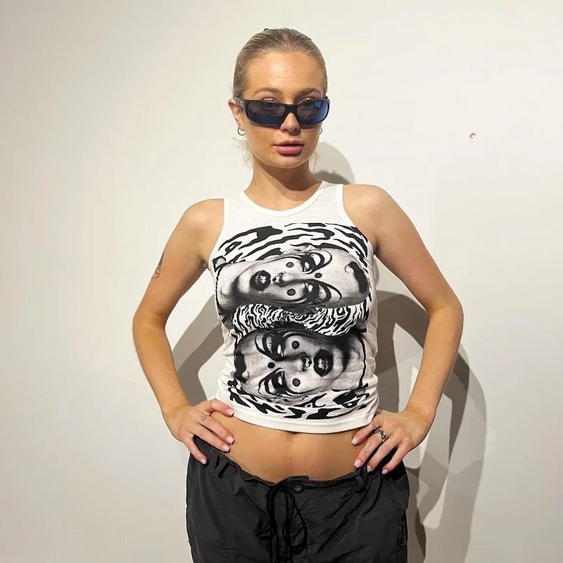 Y2K Gothic Summer Streetwear Tank Tops for Women