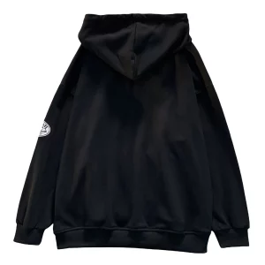 Y2K Gothic Zip-Up Hoodie for Women - Oversized Long Sleeve Sweatshirt