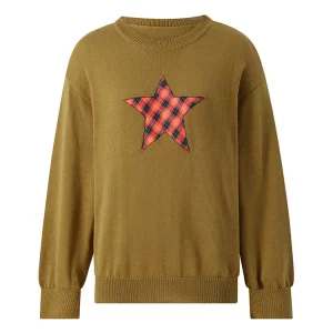 Y2K Grunge Aesthetic Oversized Sweater - Long Sleeve Crew Neck Graphic Knit Jumper