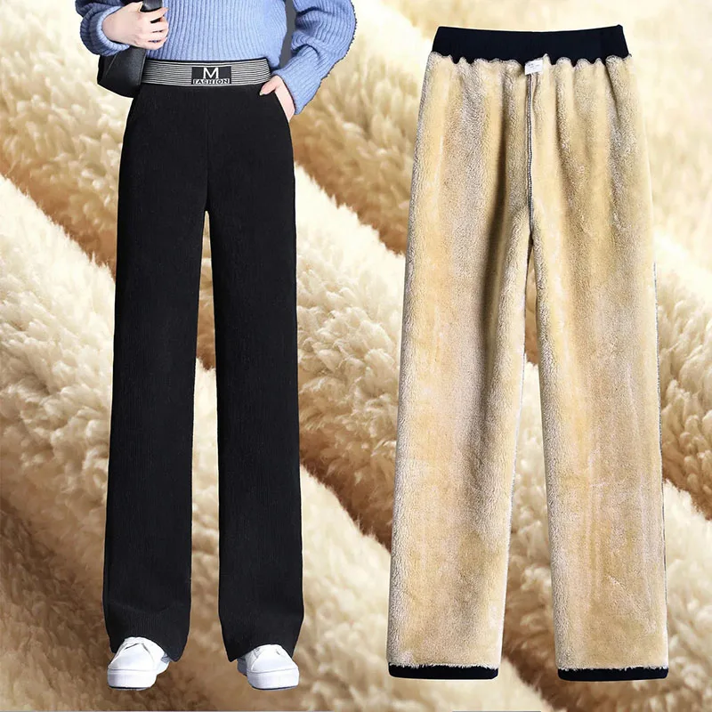 Y2K Grunge Corduroy Wide Leg Pants - Streetwear Fashion