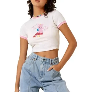 Y2K Grunge Cowgirl Tee: Retro Summer Fashion Statement