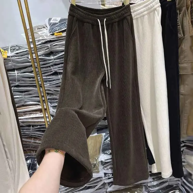 Y2K Grunge High Waist Wide Leg Pants - Lace Up Streetwear Trousers