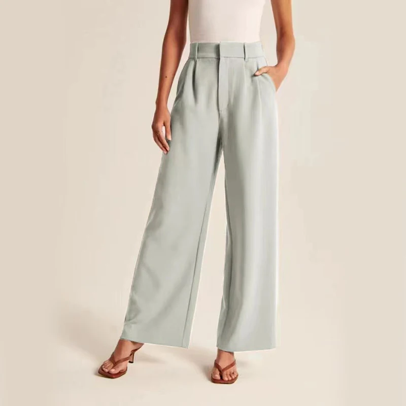 Y2K Grunge High Waist Wide Leg Pants - Summer Casual All Match Straight Trousers