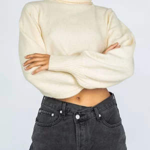 Y2K Grunge Knit Pullover: Turtleneck Sweater for Women