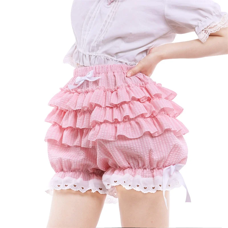 Y2K Grunge Lace Ruffle Layered Shorts - Retro Goth Fashion