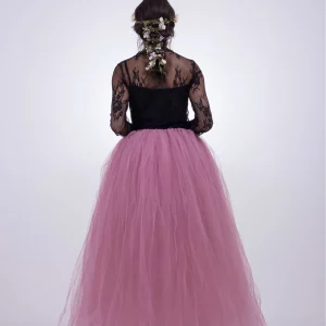 Y2K Grunge Maxi Tulle Skirt - Layered High Waist Party Prom Tutu