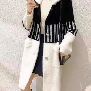 Y2K Grunge Mohair Cardigan Coat - Retro Style Knit Jacket