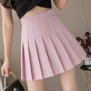 Y2K Grunge Pleated Mini Skirt - High Waist A-Line Summer Fashion