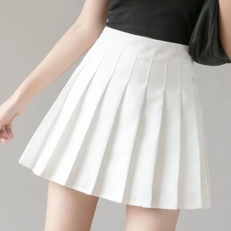 Y2K Grunge Pleated Mini Skirt - High Waist A-Line Summer Fashion