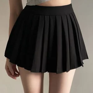 Y2K Grunge Pleated Mini Skirt - Vintage High Waist Summer Fashion