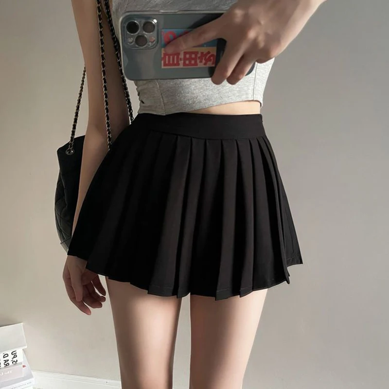 Y2K Grunge Pleated Mini Skirt - Vintage High Waist Summer Fashion