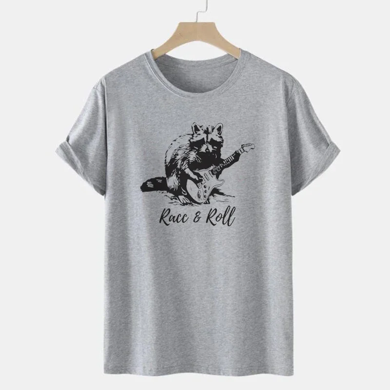 Y2K Grunge Raccoon Graphic Tee - Retro Music Fashion Top