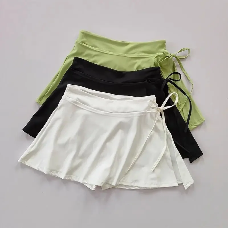 Y2K Grunge Style 2-in-1 High Waist Sports Skirt & Shorts