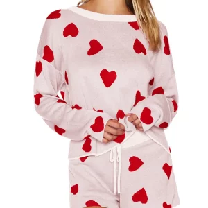 Y2K Grunge Style 2-Piece Pajama Set - Retro Sleepwear for Women